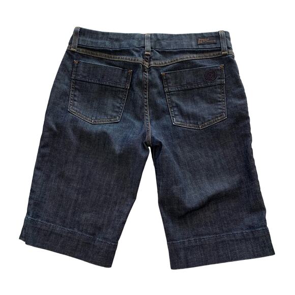 Citizens of Humanity Womens Y2K Blue Dark Wash Denim Bermuda Jean Shorts Size 28 - Picture 6 of 9